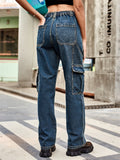 Super Cool Women's Street Denim Cargo Pants with Multi Pockets