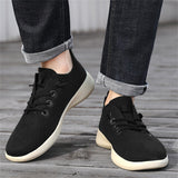 Men's Casual LightWeight Solid Color Mesh Slip-Ons Flats Shoes