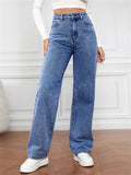 Fashionable Women's Versatile High-rise Jeans