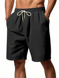 Men's Casual Corduroy Drawstring Beach Shorts