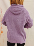 Women's Solid Color Long Sleeve Hooded Sweater