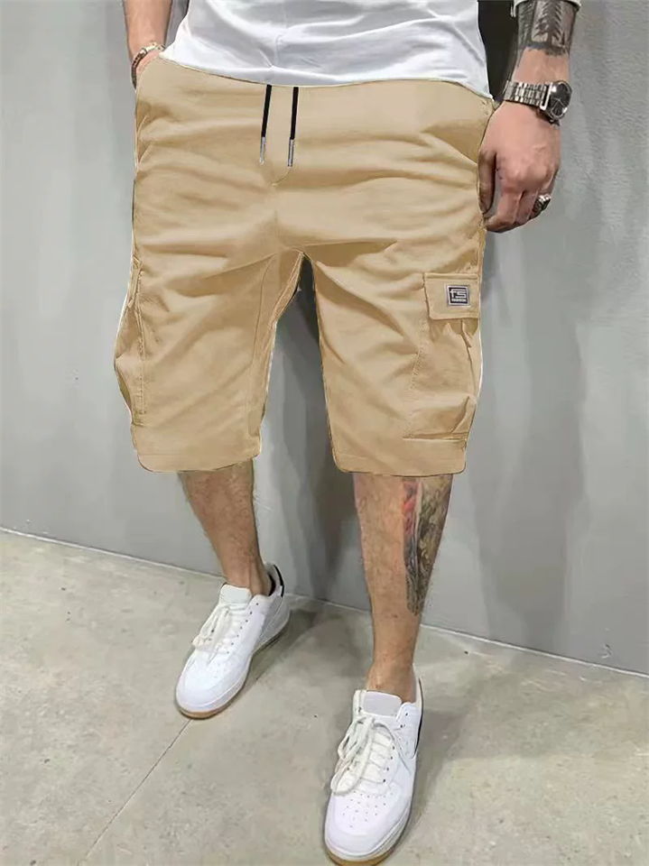 Men's Loose Fit Multi Pocket Summer Casual Cargo Shorts