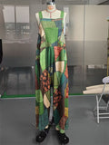 Women's Summer Street Hip-hop Style Sleeveless Print Jumpsuit