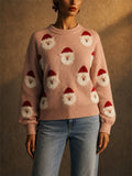 Women Pullover Santa Fuzzy Ugly Christmas Sweaters