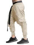 Men's Casual Pure Color Drawstring Ankle-Tied Sport Pants