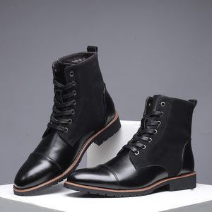 Male Fashionable Warm Antiwear Height-increasing Martin Boots