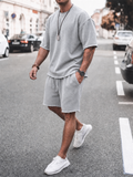 Men's Cool Street Style Oversized Frayed Hem Tracksuit