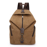 Casual Style Multi-Pocket Zipper Soft-Touch Canvas Durable Lightweight Backpack