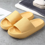 Unisex Ultra-Soft Footbed Open-Toe Non-Slip Thick-Sole Flat Slippers
