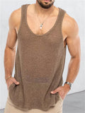 Casual Solid Color Vests Loose Sleeveless Sweaters