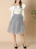 Female Sweet Cute Thin Multilayer Sparkle Dance Skirts
