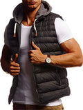 Men's Hooded Sleeveless Puffer Vest