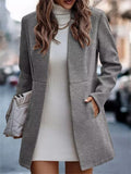 Fashion Cardigan Slim Fit Office Lady Suit Coats with Pockets
