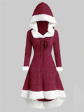 Fashion Warm Long Sleeve Hooded Dresses for Winter