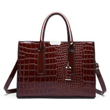 New Stylish Vintage Sequined Crocodile Printed High Quality Handbags