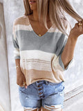 Women's Striped Knitted Summer Sweater