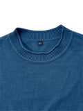 Casual Simple Round Neck Solid Color Sweaters