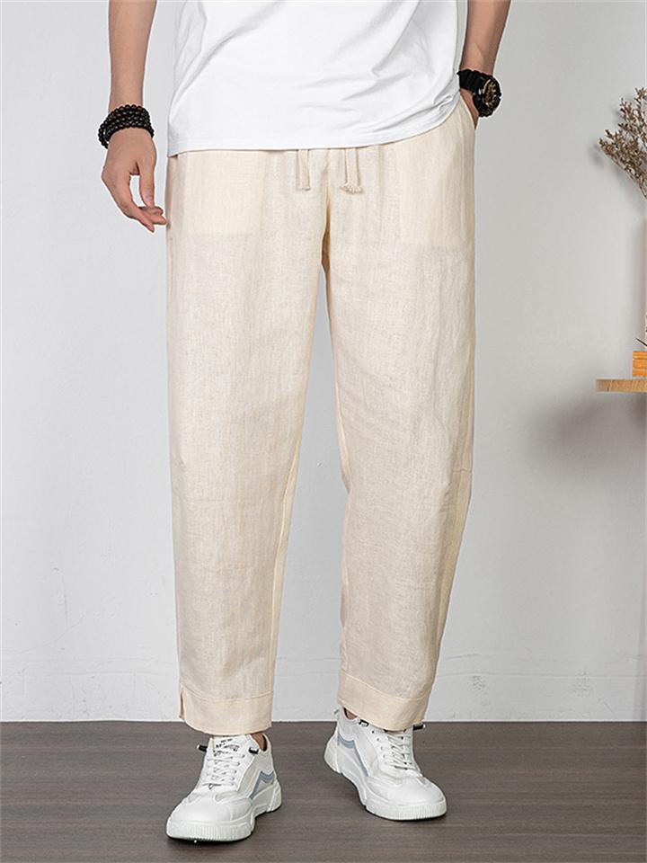 Casual Straight Leg Comfortable Linen Business Ultra-Thin Pants