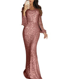 Gorgeous Sequined Mermaid Dress for Evening