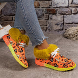 Female Winter Fluffy Halloween Christmas Flat Loafers