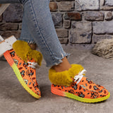 Female Winter Fluffy Halloween Christmas Flat Loafers