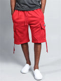 Men's Plus Size Relaxed Cargo Shorts with Pockets