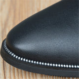 New Fashion Men's Solid Color Side Zipper Pointed Toe Boots