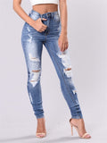 Casual Tight Ripped Jeans For Women