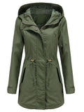 Daily Hooded Lightweight Long Sleeve Windproof Women Coats
