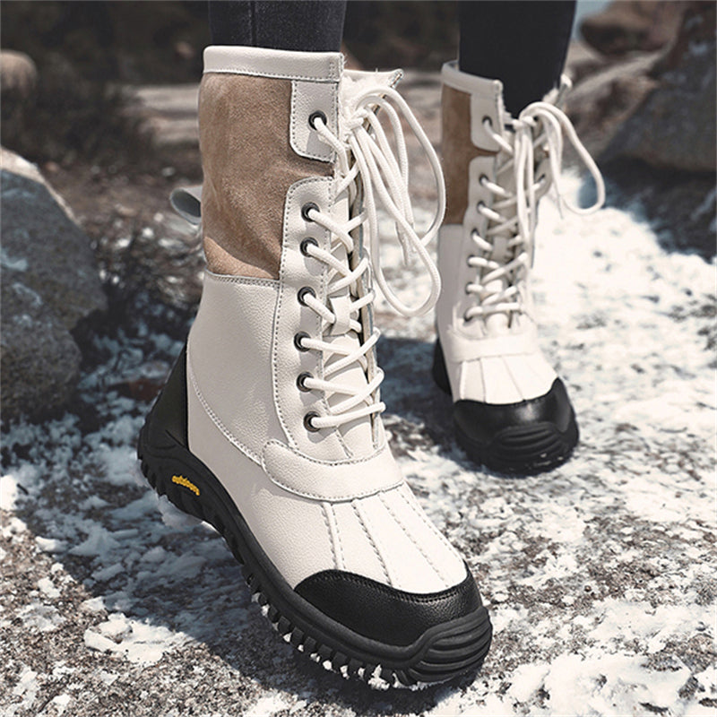 Girl's Waterproof Mid-Calf Keep Warm Short Plush Snow Boots