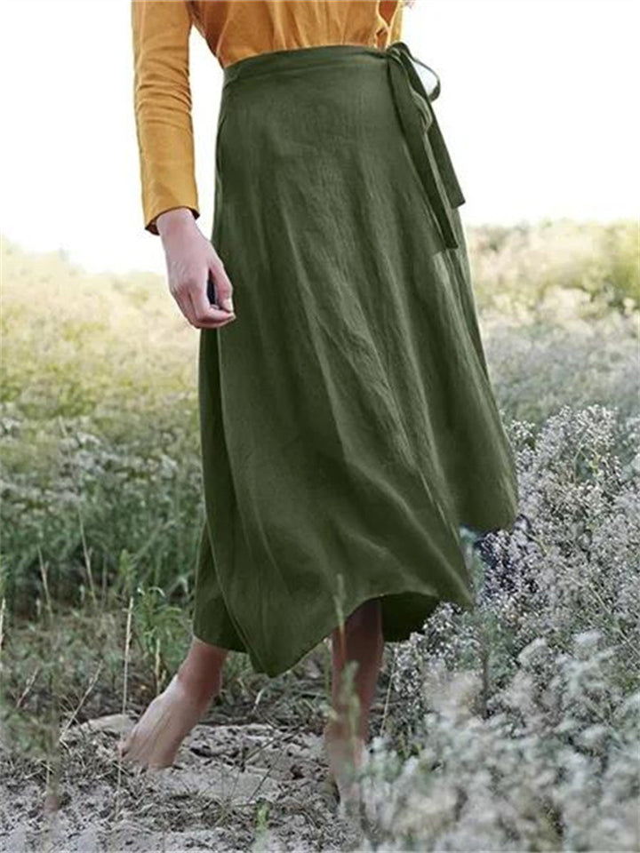 Women's Midsummer Vintage Lace-up Flared Skirts