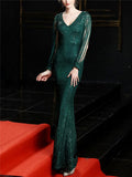 Gorgeous Sequined Mermaid Maxi Dress for Evening Party