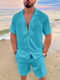 Men's Comfy Summer Holiday Linen Sets for Beaches