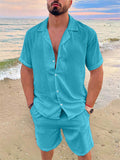 Men's Comfy Summer Holiday Linen Sets for Beaches