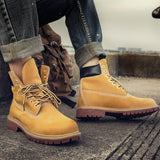 Men's Fashion Non-Slip Leather Yellow Martin Boots