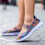 Fashion Closed Toe Breathable Woven Sandals for Women