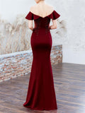 Elegant Off Shoulder Applique Sweetheart Neckline Dress for Formal Party