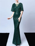 Stunning Sequined Illusion Neckline Mother of the Groom Dresses