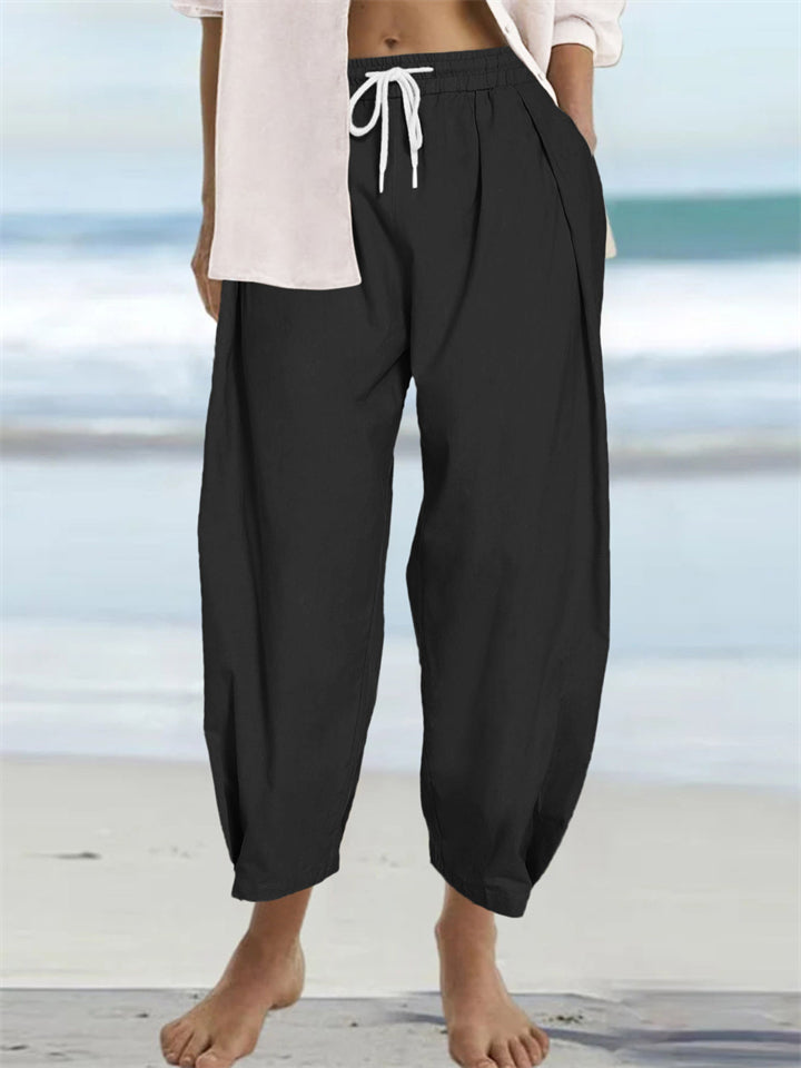 Ladies Casual Plus Size Loose-fitting Beach Pants
