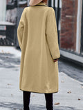 Comfy Chic Contrast Color Lapel Female Long Coats