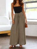 Ladies Trendy Casual Multi-colored Long Wide Leg Pants