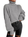 Turtle Neck Long Sleeve Pullover Sweaters