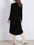 Female Elegant Soft Smooth Solid Pleuche Dresses