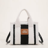 Women's Stylish Leisure Shoulder Bag Zipper Closure Plush Crossbody Bag