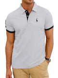 Men's Casual Slim Fit Short Sleeve Polo Shirt
