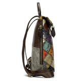 Trendy Delicate Ethnic Patchwork Multi-color Backpack For Women