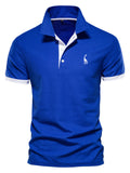 Men's Casual Slim Fit Short Sleeve Polo Shirt