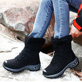 Winter Casual Fashion Thermal Windproof Mid-Calf Snow Boots For Women