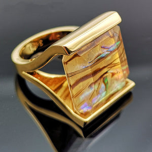 Stylish Abalone Shell Decorative Design Luxury Ring