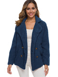 Warm Buttoned Fluffy Coat for Women